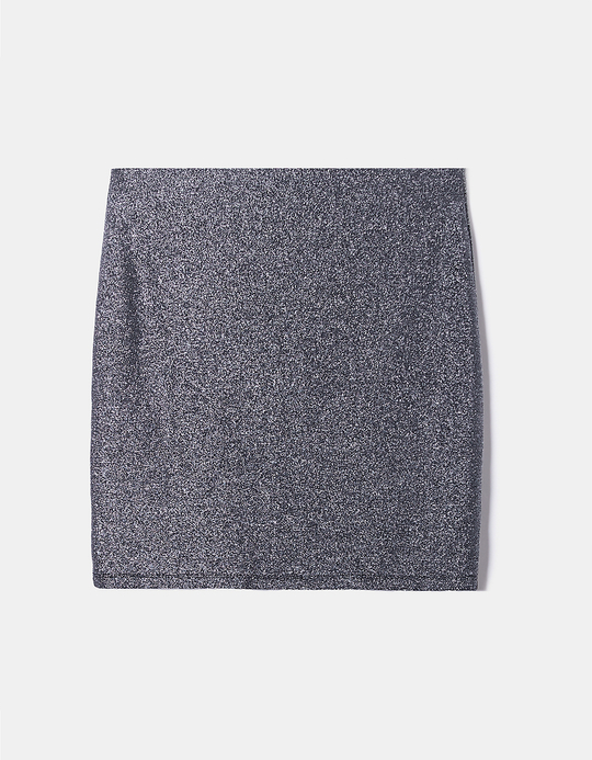TALLY WEiJL, Jupe courte en Lurex argentée for Women