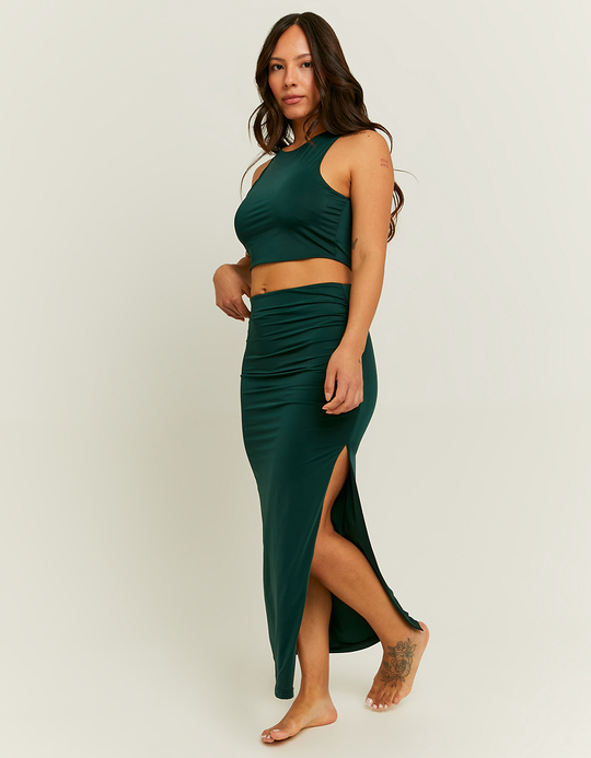 TALLY WEiJL, Gonna Lunga Verde con Spacco for Women