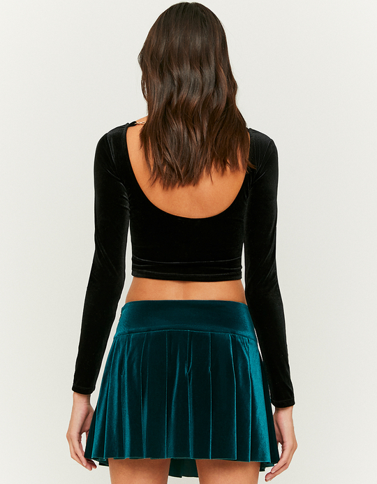 TALLY WEiJL, Green Pleated Mini Skirt for Women