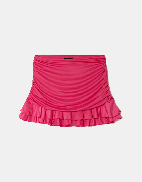 TALLY WEiJL, Pink Mini Skirt with Ruffles for Women