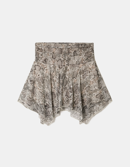 TALLY WEiJL, Animal Print Asymmetric Skirt for Women