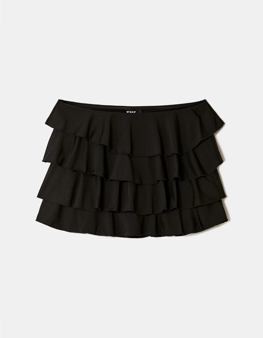 TALLY WEiJL, Minigonna Nera con Volant for Women