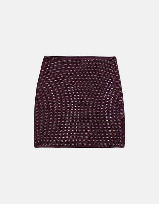 TALLY WEiJL, Φούστα Mini Μωβ με Strass for Women