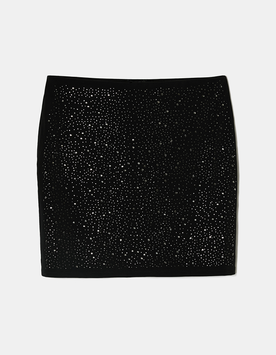 TALLY WEiJL, Schwarzer Minirock mit Strass for Women