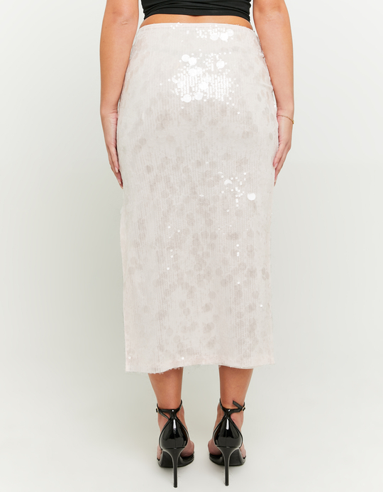 TALLY WEiJL, Sequined Midi Skirt wih Slit for Women