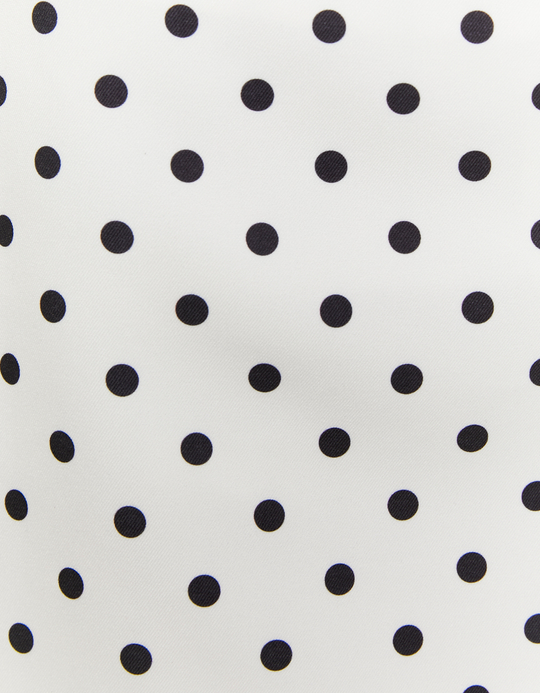 TALLY WEiJL, White Mini Skirt with Black Polka Dots for Women