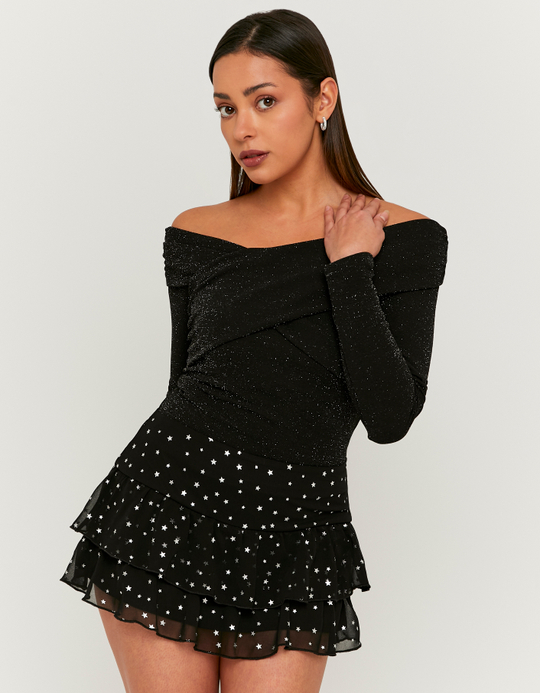 TALLY WEiJL, Black Star-Print Skort for Women