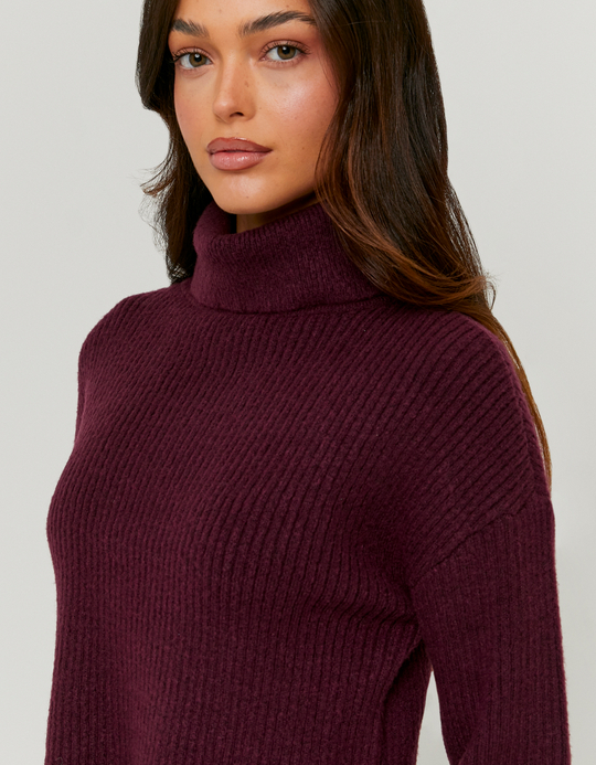 TALLY WEiJL, Burgundy Long Knit Skirt for Women