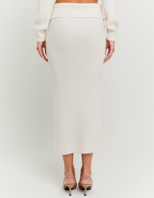 TALLY WEiJL, Jupe Longue Blanche en Maille for Women