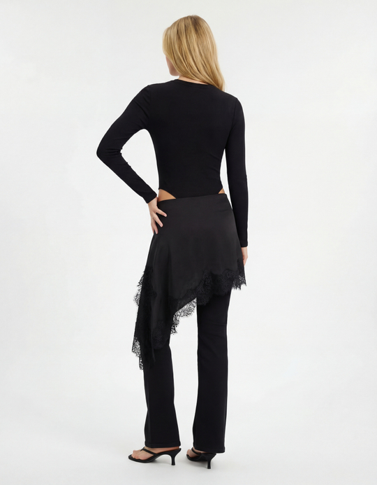 TALLY WEiJL, Black Satin Mini Skirt for Women
