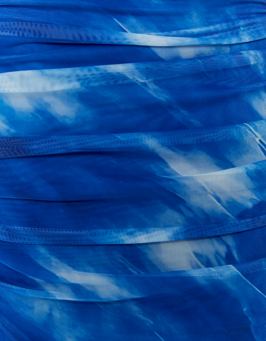TALLY WEiJL, Blue Ruched Long Skirt for Women