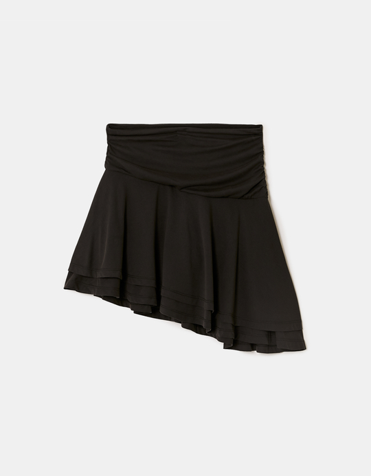 TALLY WEiJL, Black Asymmetric Mini Skirt for Women