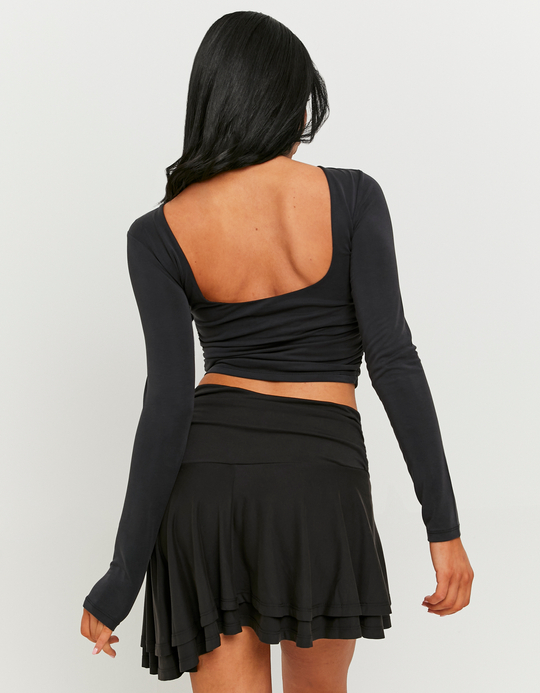 TALLY WEiJL, Black Asymmetric Mini Skirt for Women
