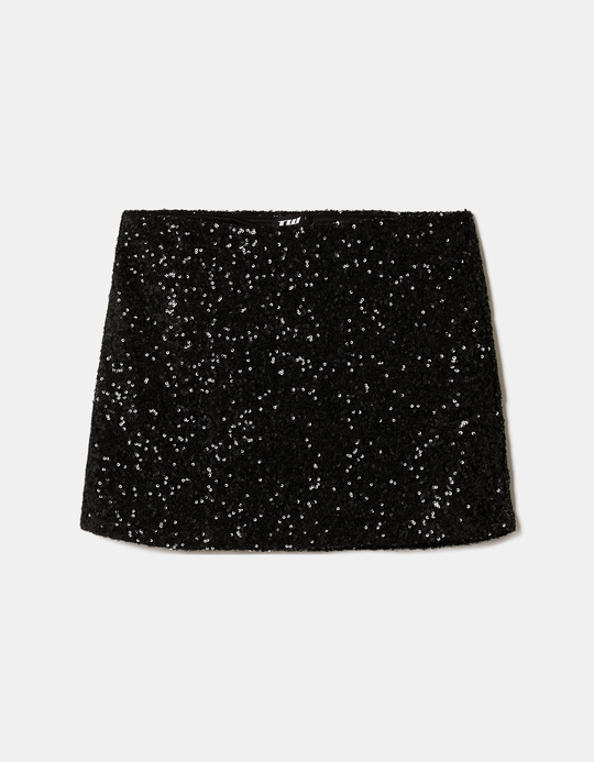 TALLY WEiJL, Schwarzer Figurbetonter Minirock Mit Pailletten for Women