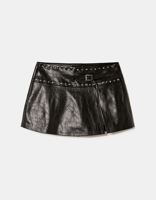 TALLY WEiJL, Mini Skort Nero con Strass for Women