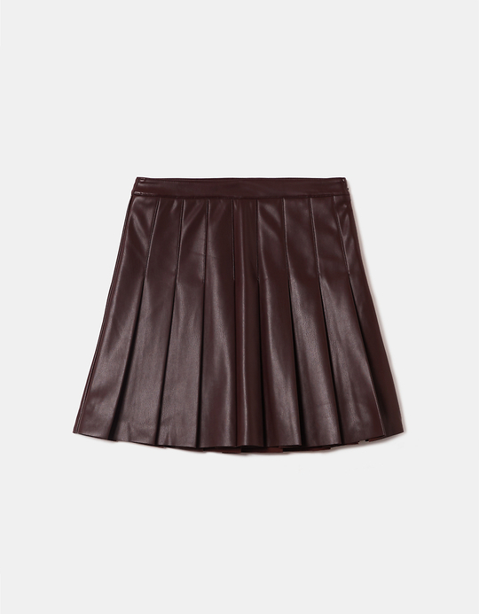 TALLY WEiJL, Brauner Mini Rock aus Kunstleder for Women