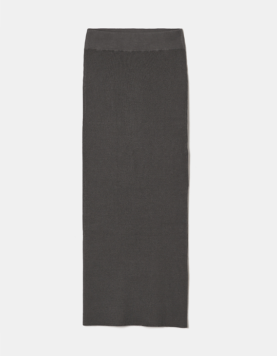 TALLY WEiJL, Jupe midi grise côtelée for Women