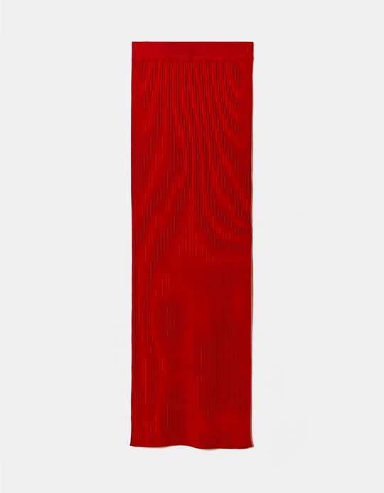 TALLY WEiJL, Roter langer Strickrock mit Schlitz for Women