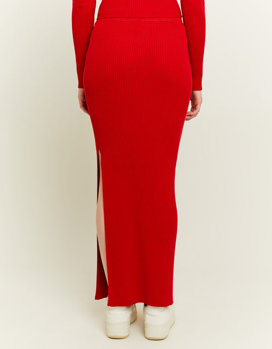 TALLY WEiJL, Roter langer Strickrock mit Schlitz for Women