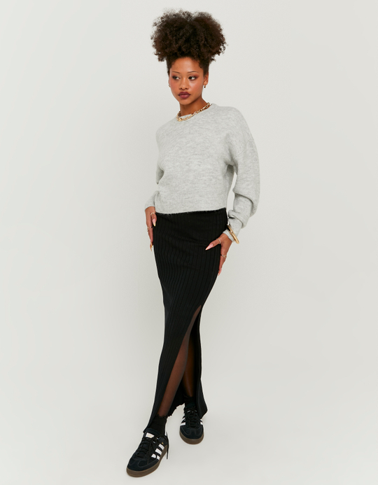 TALLY WEiJL, Langer schwarzer Strickrock for Women