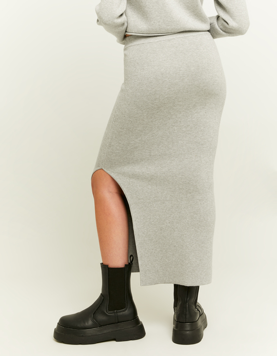 TALLY WEiJL, Grey Fitted Knit Skirt for Women
