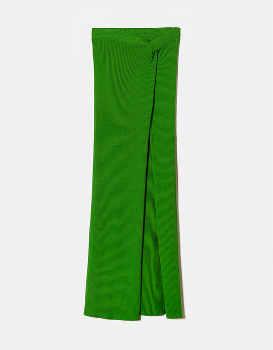 TALLY WEiJL, Φούστα Maxi Πλεκτή Πράσινη for Women