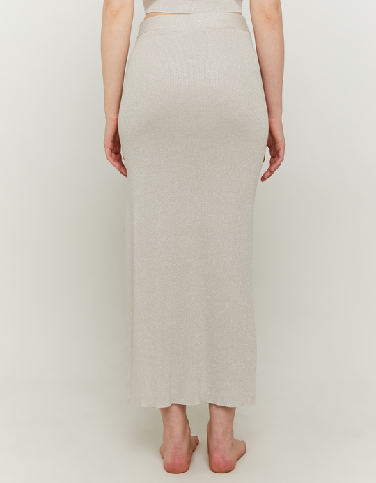 TALLY WEiJL, Beige Knitted Maxi-Skirt for Women