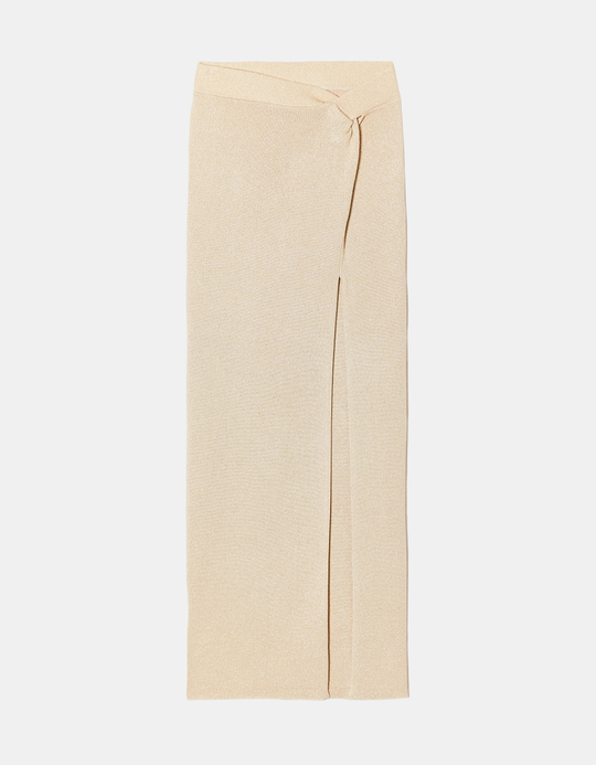 TALLY WEiJL, Beige Knitted Maxi-Skirt for Women