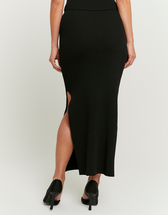 TALLY WEiJL, Black Rhinestone Knit Skirt for Women