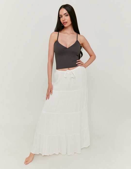 TALLY WEiJL, White Bambula Maxi Skirt for Women