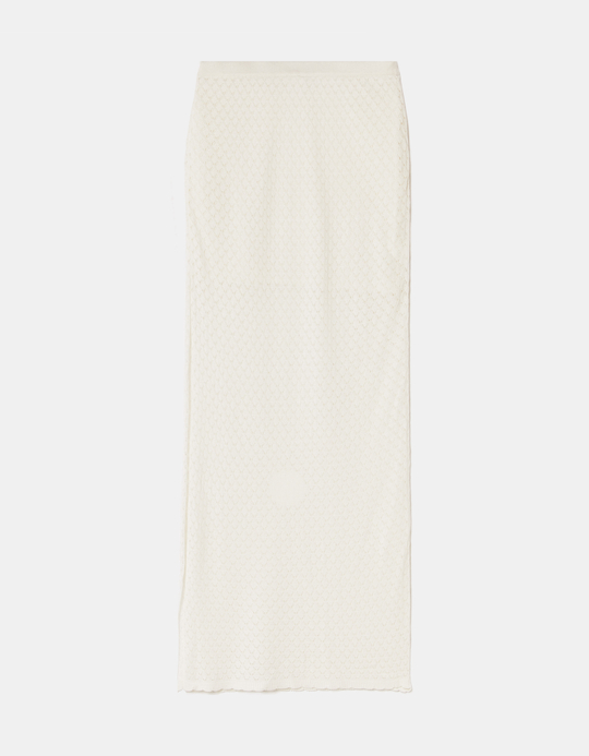 TALLY WEiJL, Gonna Lunga Bianca in Pizzo for Women