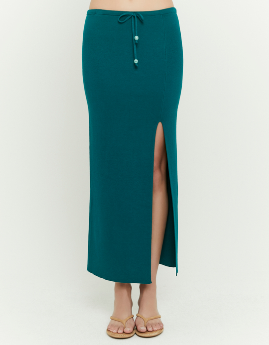 TALLY WEiJL, Grüner Maxi Rock mit Schlitz for Women