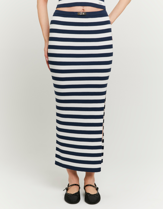 TALLY WEiJL, White Striped Maxi Skirt for Women