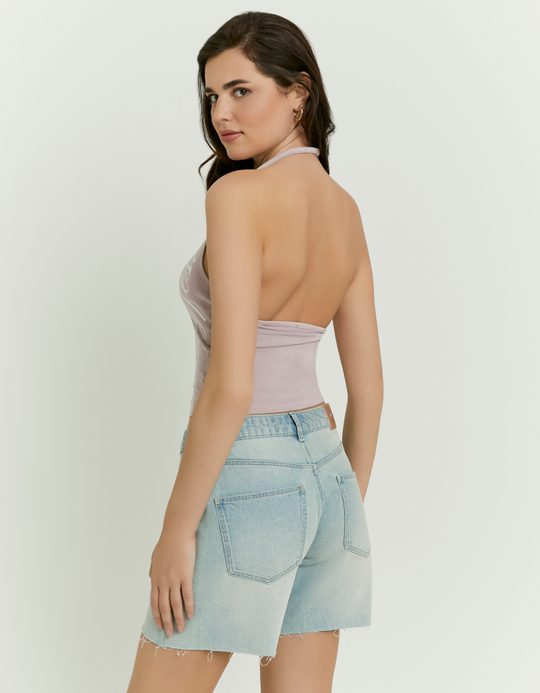TALLY WEiJL, Pink Printed Halter Top for Women
