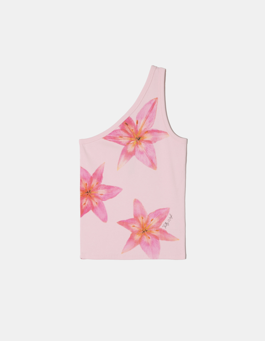 TALLY WEiJL, Pinkes One Shoulder Top mit Blumen for Women