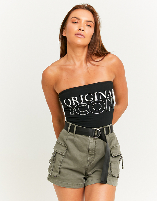 TALLY WEiJL, Top Bandeau Μαύρο for Women
