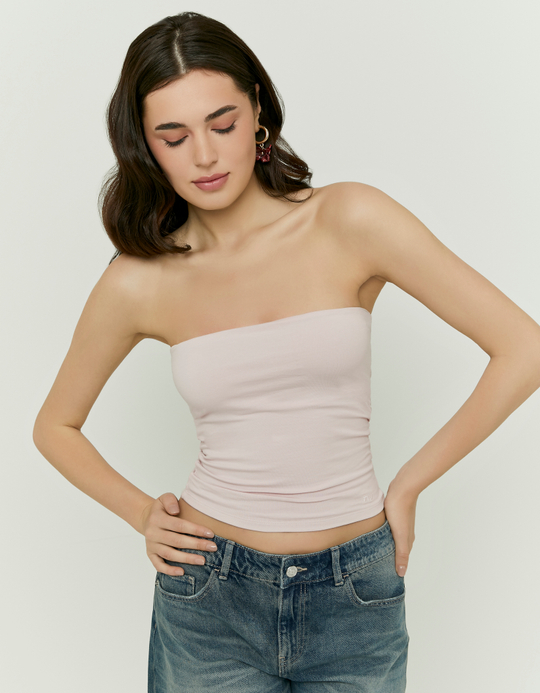 TALLY WEiJL, Pink Cropped Bandeau Top for Women