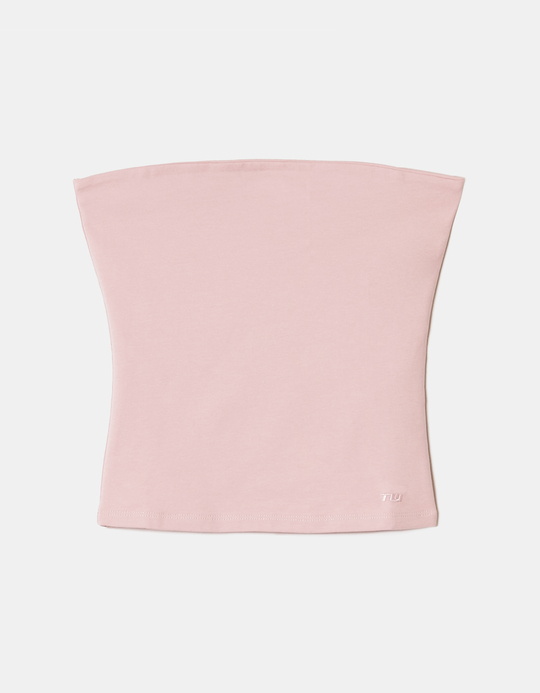 TALLY WEiJL, Top Bandeau Rose Croppé for Women