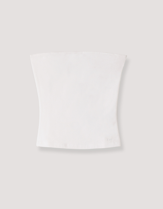 TALLY WEiJL, White Basic Bandeau Top for Women