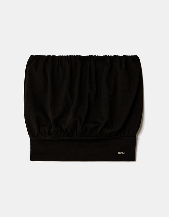 TALLY WEiJL, Top Bandeau Nero Croppato for Women