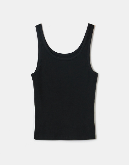 TALLY WEiJL, Schwarzes Basic Träger Top for Women