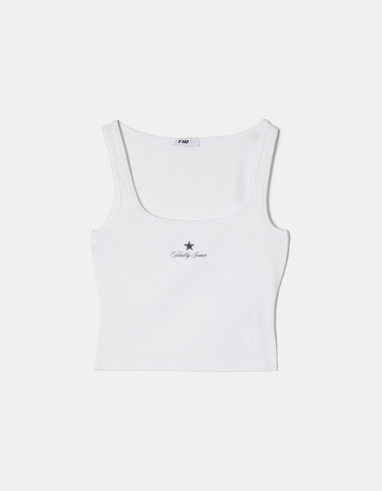 TALLY WEiJL, Weisses Tank Top mit Print for Women