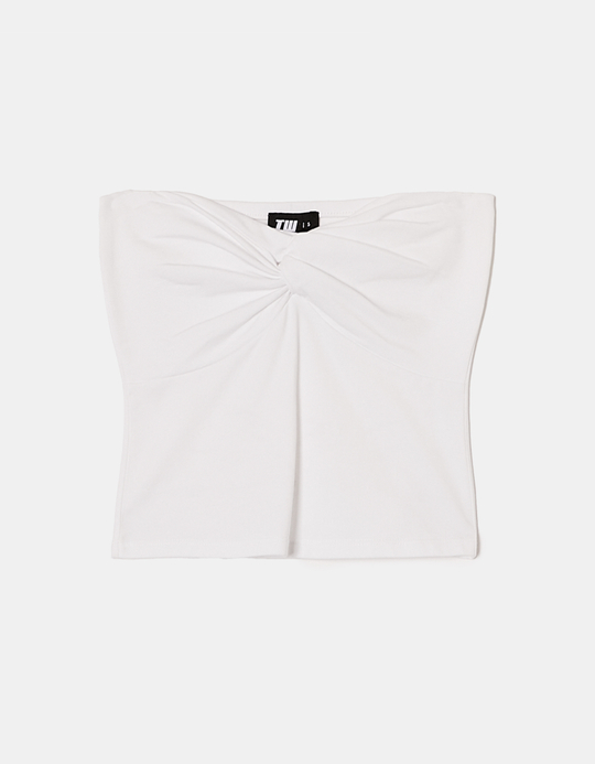TALLY WEiJL, Top Fascia Corto Bianco for Women