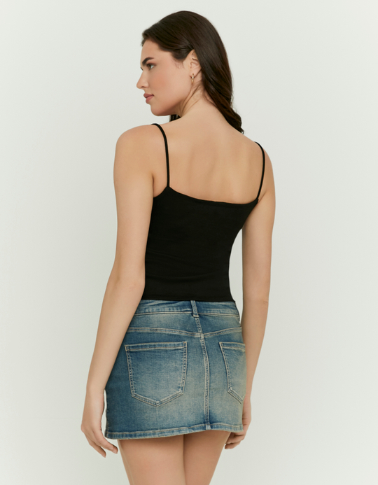 TALLY WEiJL, Black Basic Tank Top for Women