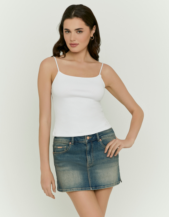 TALLY WEiJL, White Basic Tank Top for Women