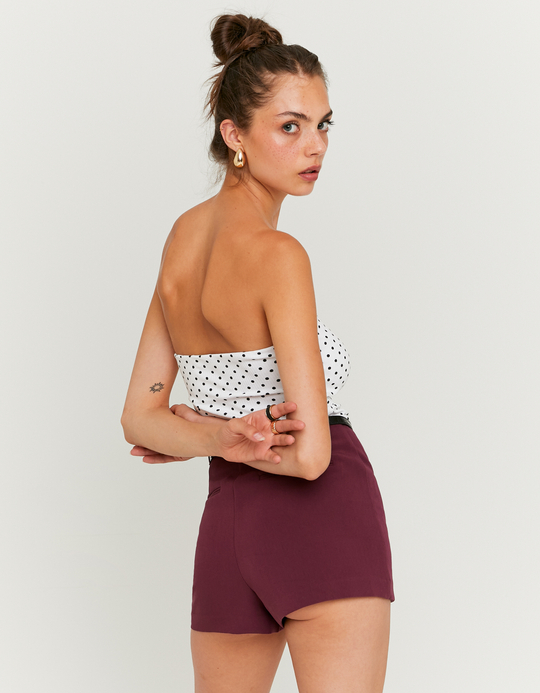 TALLY WEiJL, White Polka Dots Bandeau Top for Women