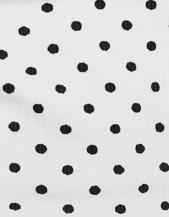 TALLY WEiJL, White Polka Dots Bandeau Top for Women