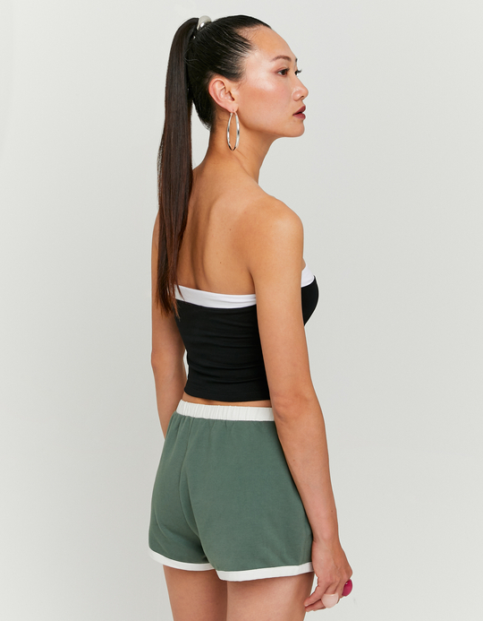 TALLY WEiJL, Black Printed Bandeau Top for Women