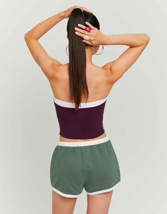 TALLY WEiJL, Purple Printed Bandeau Top for Women