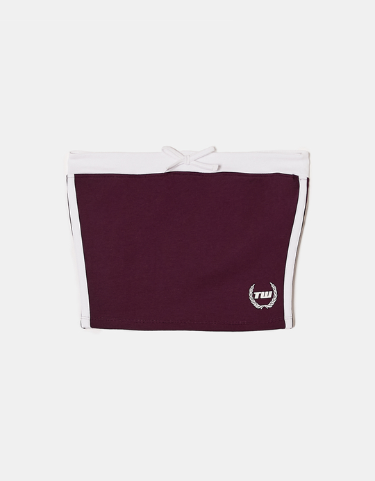 TALLY WEiJL, Purple Printed Bandeau Top for Women
